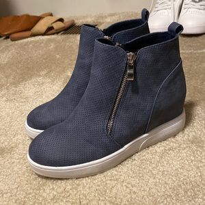 Journee Collection Pennelope High-Top Wedge Sneaker